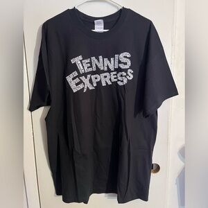 Vintage Y2K Tennis Express Graphic Logo Shirt Tennis Related Words